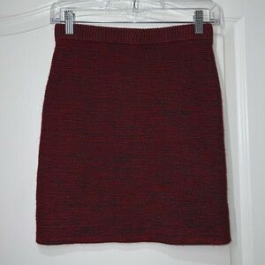 Mossimo Supply Co. Knitted Mini Skirt Heathered Burgundy Ladies Size XS